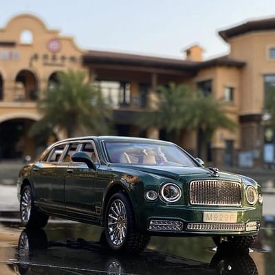 1:24 Mulsanne Auto Model Simulatie Met Geluid En Licht Openende Deur Metalen Auto Model Kinderspeelgoed Collectie Cadeau A115 gray