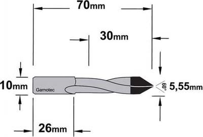CMT - Spitse drevelboor, rechts - Boor - Snijgereedschappen - Multifunctionele boor - 1 Stuk(s)