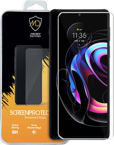 MobyDefend Screenprotector - Geschikt voor Motorola Edge 20 Lite - Case-Friendly Screensaver - Gehard Glas