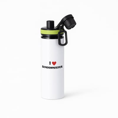 Hacebo® - I love schoonmoeder waterfles met draaidop groen - Schoonmoeder - de liefste schoonmoeder - Moeder cadeautjes - moederdag - verjaardag - geschenk - kado - water fles - 850ML