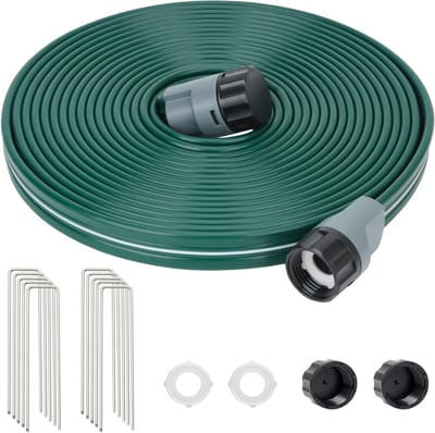 Sprinkler Soaker slang 7,6 m voor tuingazon, bewateringsslang met gaten, zeer efficiënt waterbesparend tuinirrigatiesysteem, druppelslangsproeier