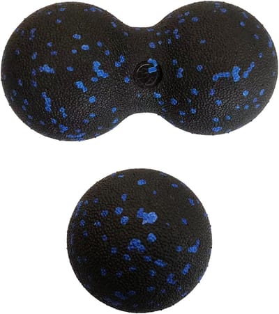 Massageballen Set - Zwart - 8 x 16 cm - EPP Materiaal voor Diepe Spierontspanning - Voor Zelfmassage en Fasciatraining