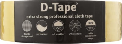 Deltafix Delta 1 Tape Permanent 50mtrx50mm Geel