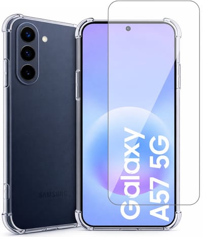 Hoesje geschikt voor Samsung Galaxy A57 – CrystalClear Back Cover – Schokbestendig – Met Screenprotector Glas