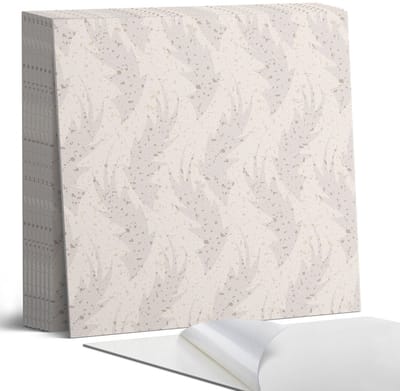 Coloray Plaktegels - Bladpatroon op de achtergrond Portugese Tegels - 30 cm x 30 cm - Beige Plaktegels - 9 stuks - Vierkant PVC Tegels - Plaktegels Keuken - Zelfklevende Vloertegels - Vinyltegels Vloer Zelfklevend - Zelfklevende Tegels