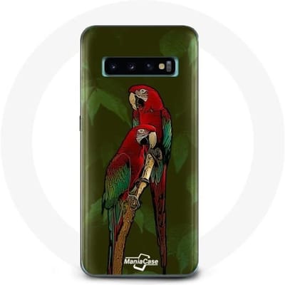 Coque - Pionus Perroquet - Samsung Galaxy S10 - Rouge - Souple - Protection rouge