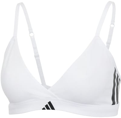 adidas Sportswear TRIANGLE WRAP BRALETTE - Sport Active Essentials Cotton 3 Stripes – Damen Onderbroek - wit
