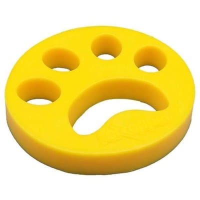 Produit de nettoyage - ANIMALERIE - Réutilisable - Attrape poils d'animaux - Jaune - Lavable en machine
