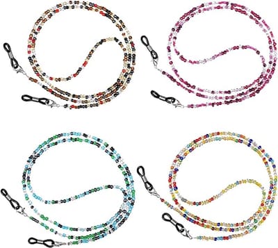 Brilkoord - 4 Stuks - Verstelbaar - tot 70.5 cm - Bril ketting - Brillenkoord - Lichtgewicht - Zonnebril koord - Leesbril - Gekleurd Zonnebrilkoord - 4 Kleuren