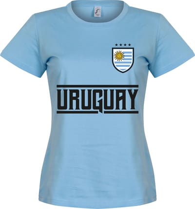 Uruguay Dames Team T-Shirt - Lichtblauw - S