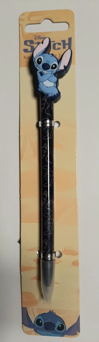 Disney Stitch balpen met topper - pen blauw schrijvend - figuurtje Lilo & Stitch