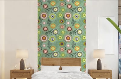 Behang - Fotobehang Bloem - Design - Hartjes - Breedte 120 cm x hoogte 240 cm