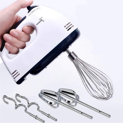 Elektrische Handmixer - Keukenmixer Garde - Bakken en Mixen - 7 Snelheden en Turbo - 18x12cm - Wit