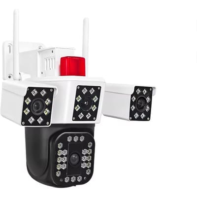 Nieuwe EU 6K 12MP WiFi IP-camera voor buiten Drie lenzen Panoramisch zicht PTZ IP-camera AI-tracking Beveiliging CCTV Videobewaking EU cam