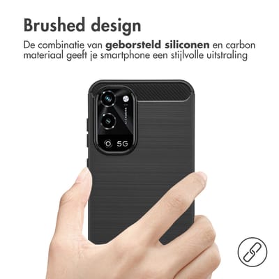 imoshion Hoesje - Geschikt voor Samsung Galaxy A36 - Brushed Backcover - Zwart