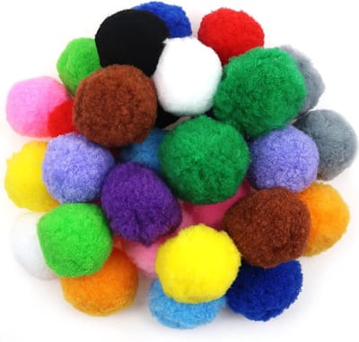 30 Stuks Grote Pompoms 5 cm Kleurrijke Fluffy Bollen voor Creatieve DIY Handicrafts en Knutselen