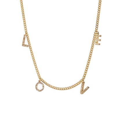 Go Dutch Label Collier Love with stones goud N2258-2