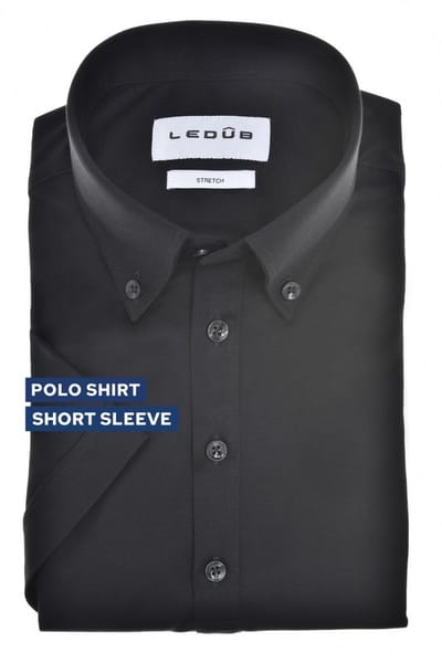 Ledûb Polo Short Sleeve Button-Down Jersey Colored Buttons Zwart / male