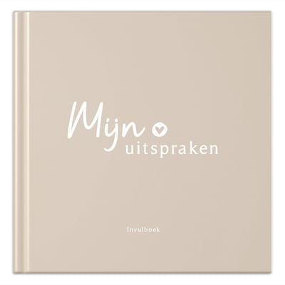 Fyllbooks - Uitsprakenboekje - Invulboekje Quotes - Herinneringsboekje - Beige