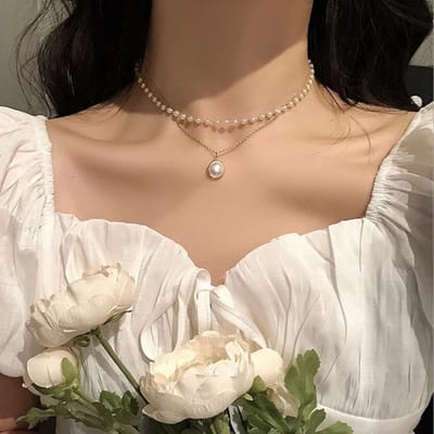15 Stijl Eenvoudige Kralen Parel Choker Ketting Kristal Blad Kwastje Ketting Voor Vrouwen Mode Sex Sieraden Prom Accessoires zilver