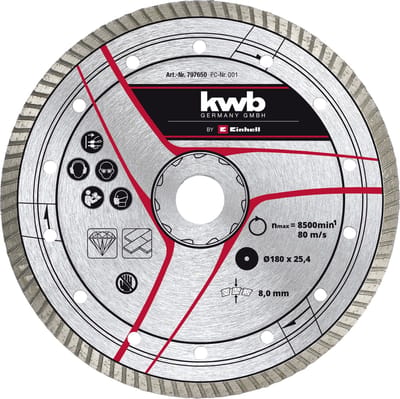 KWB Diamantslijpschijf 180 x 25,4mm Turbo