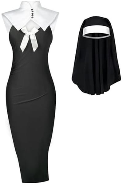 Sensueel Nonnenkostuum voor Vrouwen - Perfect voor Halloween en Cosplay