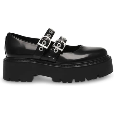 Steve Madden Overt Flat Shoes Black Action Leather Maat: 41 | Ballerina's Outlet | Dames | Zwart