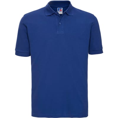 Russell Heren Klassiek Piqué Katoenen Polo Shirt (Helder Koningsblauw)