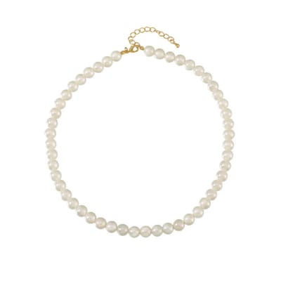 Unisex Imitatie parelketting – Stainless Steel Goudkleurig | Diverse Lengtes & Maten - The Jewellery Salon - 10mm - 40+5 -
