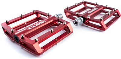 CUBE Pedalen All Mountain - Fietspedalen - Lichtgewicht platformpedaal - CNC Gefreesd Aluminium - 105 x 95 x 17 mm - Rood