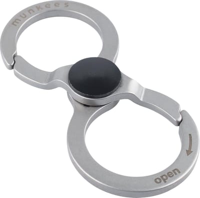 Munkees Karabijnhaak 8-shape 6,8 Cm Zilver