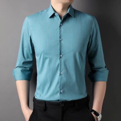 Mode Enkelrijige Shirt met Lange Mouwen voor Heren Lente Nieuw Knap Casual Losse Koreaanse Versie van De Onderjas Tide 4XL gray