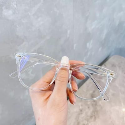 Lunettes de Soleil Rondes à Verres Clairs UV400 Lunettes de Mode Rétro Transparents à Verres Miroir pour l'Été Other