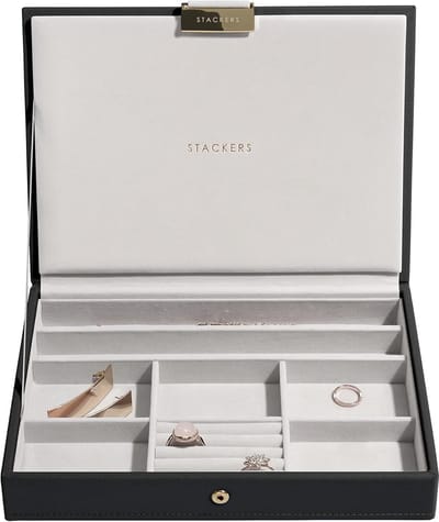 Stapelen Sieradendoos Deksel voor Oorbellen Ringen en Kettinkjes