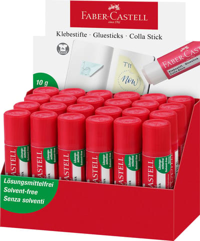 Faber-Castell lijmstiften - 10 gram - 24 stuks in display - FC-187482