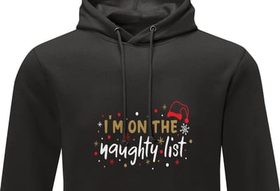 Unisex Kerst Hoodie - 'I am on the Naughty List' - DeMust-Have voor de Feestdagen -Smal