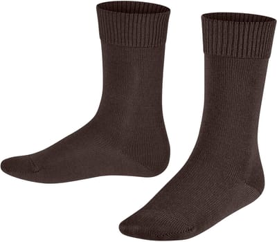 FALKE Comfort Wool eenkleurig wol sokken kinderen bruin - maat 27-30