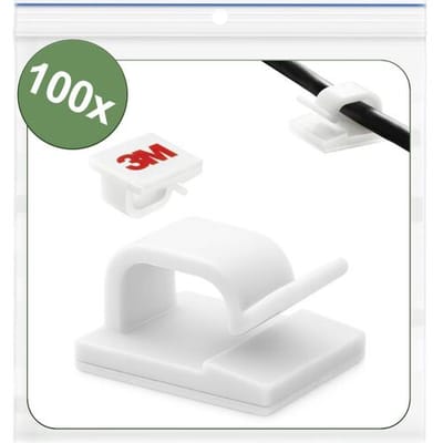Quadrios 25CA751 Kabelclip Zelfklevend 25CA751 Bundel-Ø (bereik) 1 tot 7 mm Wit 100 stuk(s)