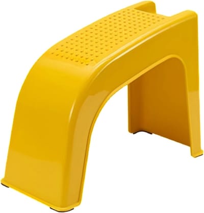 Pedicure Voetenbankje - Voetensteun Thuis - Voetverzorging Thuis - Antislip Stabiliteit - 37.5x28x16.5 cm - Geel