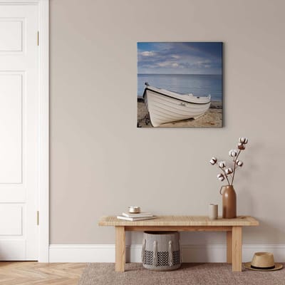 Canvas print DD123276 Idyllic beach A.S. Création 0,5 x 0,5 m Blauw Kantoor Hal/Gang Keuken Slaapkamer Woonkamer