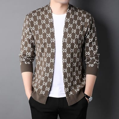 Herfst Gebreide Jas Heren Vest Koreaanse Versie Slimme Trui Dunne Mooie Trend Cape Herenk Lijn Kleding 4XL