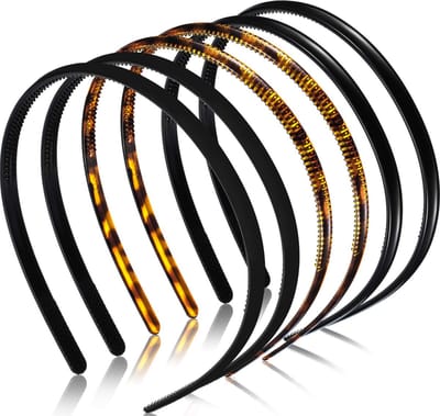 LIXIN Set 6 Stuks Haarbanden Kuntstof - Kleur 1 - Diadeem - Unisex vrouwen en mannen - Lichtgewicht - Hardlopen - Atletisch - Gym - Dans - Yoga - Haaraccessoires