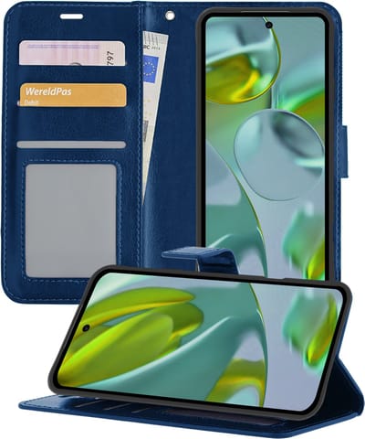 Hoesje - Met Pasjeshouder - Geschikt voor Google Pixel 10 - Luxe Bookcase Portemonee - Flip Case - Kunstleer Book Case - Flipcase - Book Cover - Walletcase - Portemonneehoes - Telefoonhoesjes - Donkerblauw
