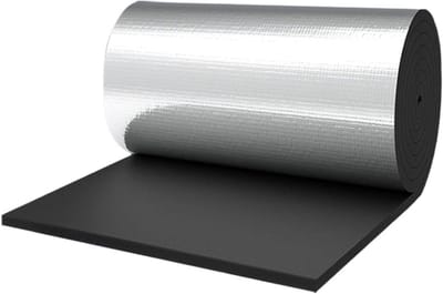 Isolatie folie - Dampremmende laag - Energie besparen - Zelfklevend ontwerp - 1x1 meter - Zilverkleurig