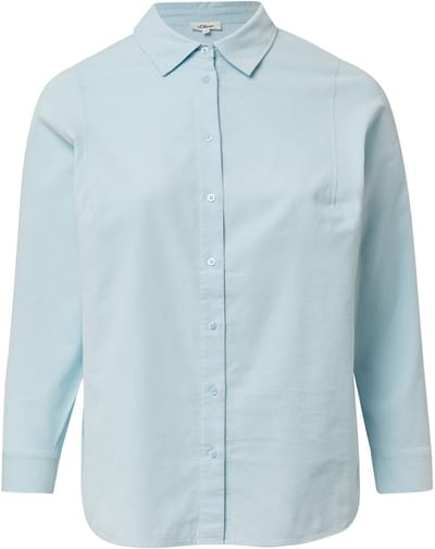 s.Oliver - female - Blouse van fijn ribfluweel met overhemdkraag