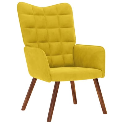 vidaXL Relaxstoel fluweel geel
