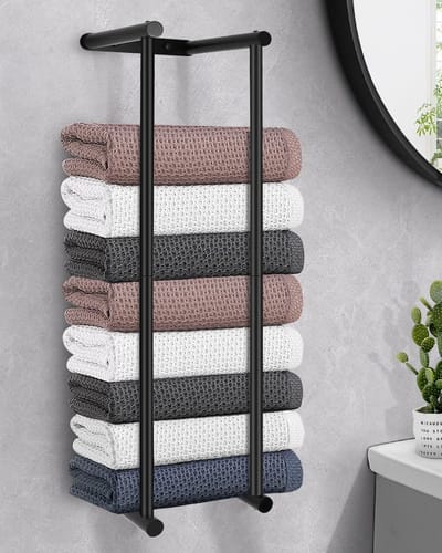 Dailygoods- Handdoekstang 75cm Grote Capaciteit - Handdoekhouder Badkamer - Antislip Ontwerp - Roestvrij Staal - Wandmontage - Hoogwaardige Kwaliteit