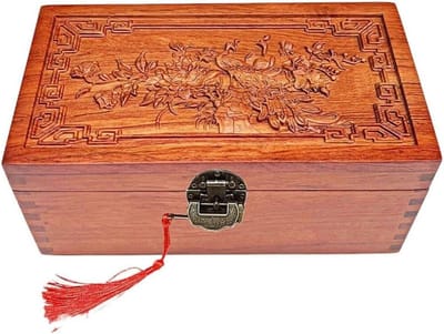 Houten Sieraden Opbergdoos - Mahonie Palissander Doos - Sieraden Organiseren - Chinees Stijl Ontwerp