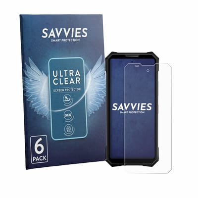 Savvies - Screenprotector voor Doogee V50 Pro - Folie Beschermfolie transparant 6 Stuks