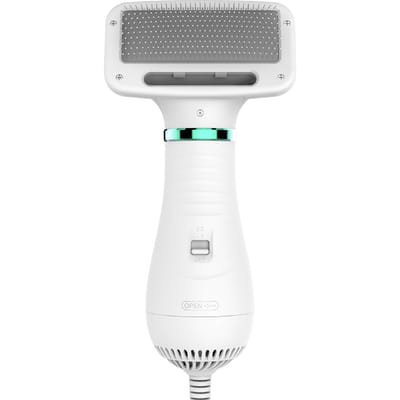 Sèche-cheveux pour animaux de compagnie 2 en 1, sèche-cheveux de toilettage pour animaux de compagnie, brosse lisse pour chiens, brosses de toilettage pour petits EU Plug blanc
